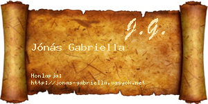 Jónás Gabriella névjegykártya